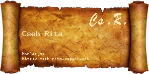 Cseh Rita névjegykártya