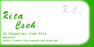 rita cseh business card